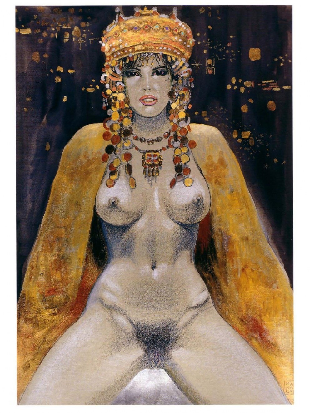 Рисунок жена голая в чулках