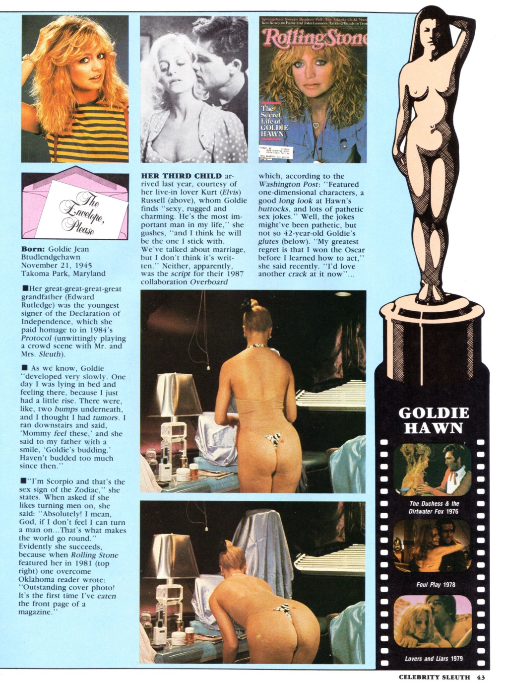 Голди Хоун плэйбой 1985