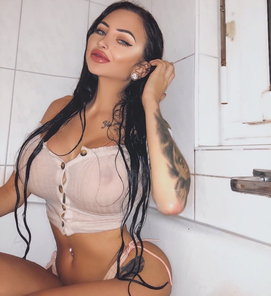 Tattooed bimbo Celine Centino