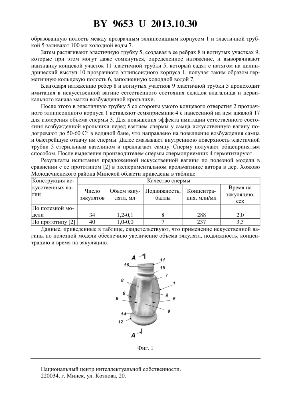 Искусственная вагина для кроля