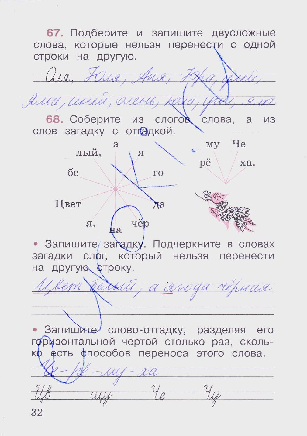 Русский язык 2 класс рабочая тетрадь стр 32