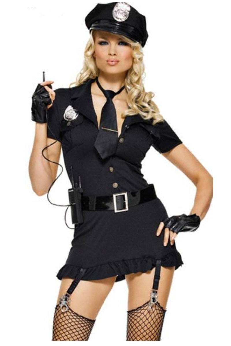 Девушка полицейский рация