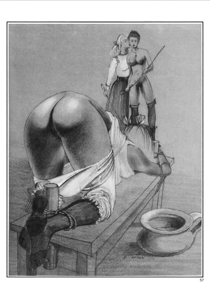 Порка голых женщин ретро