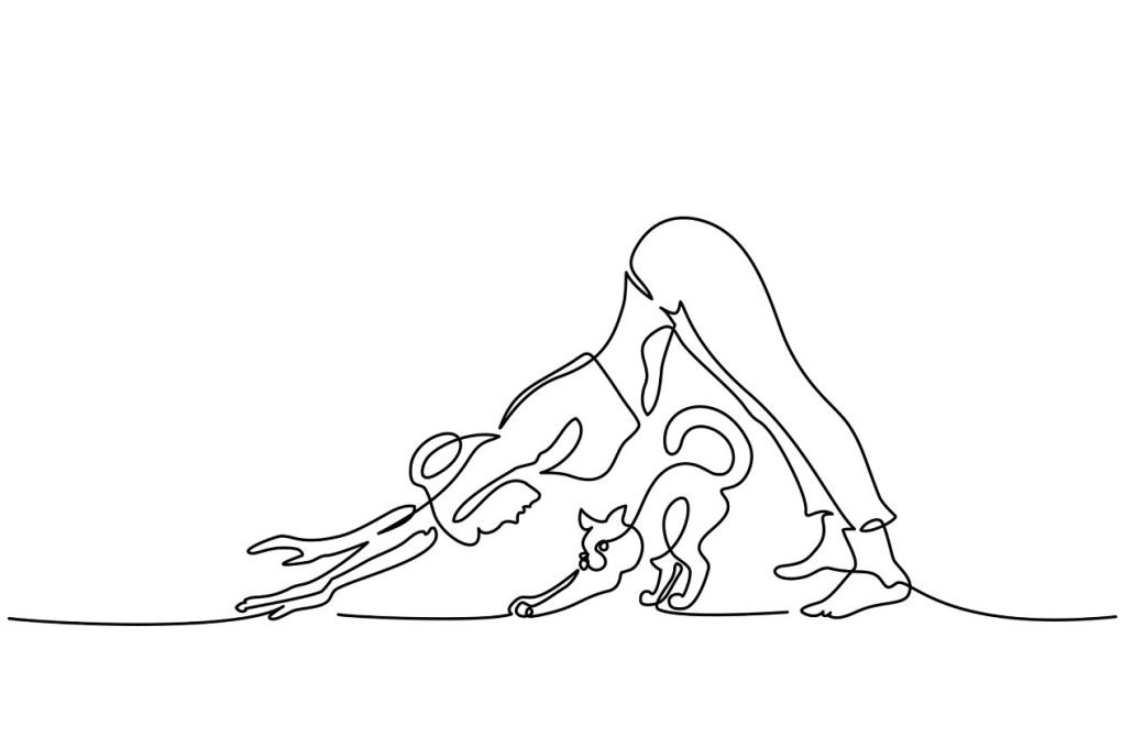 Собака мордой вниз йога название