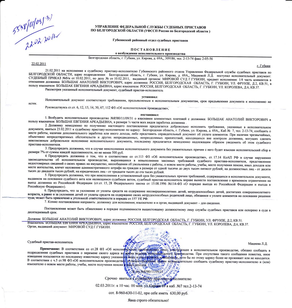 Постановление о временном ограничении на выезд должника