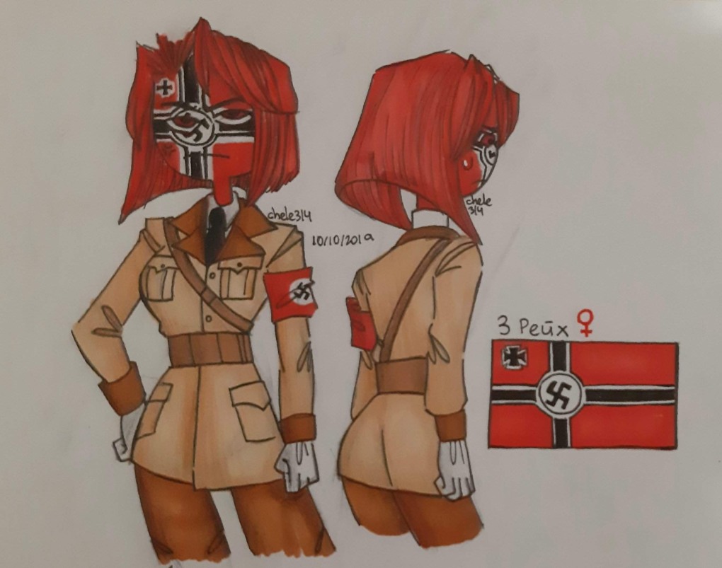 Третий Рейх Countryhumans девушка