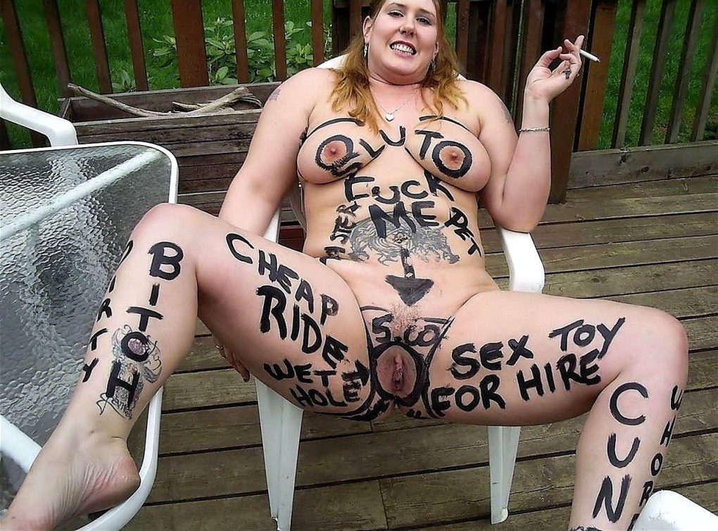 Унизительные надписи на теле xxx