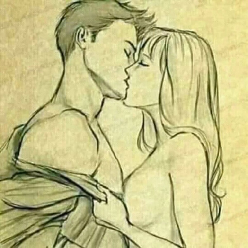 Рисунок влюбленных карандашом