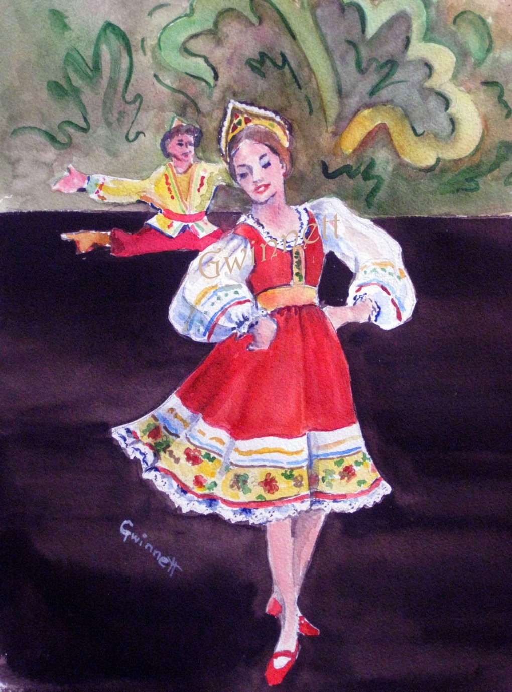 Русский народный танец рисунок