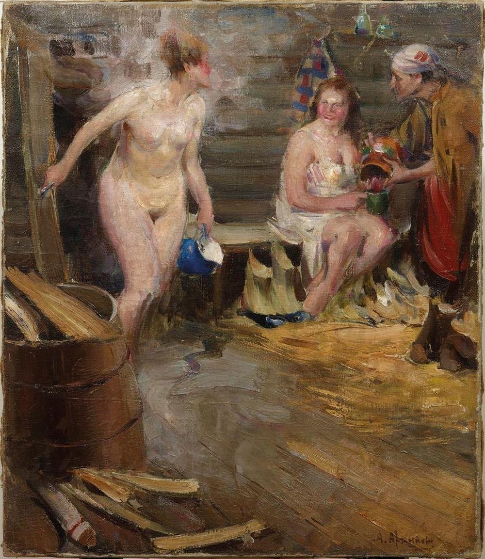 Голые девки в русской бане