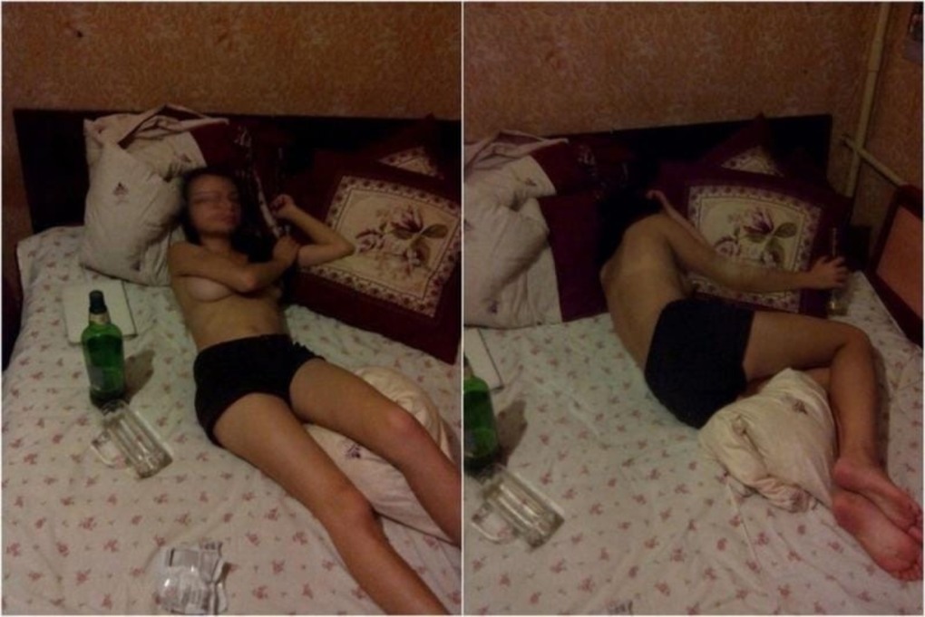 Раздели пьяную девушку на вписке